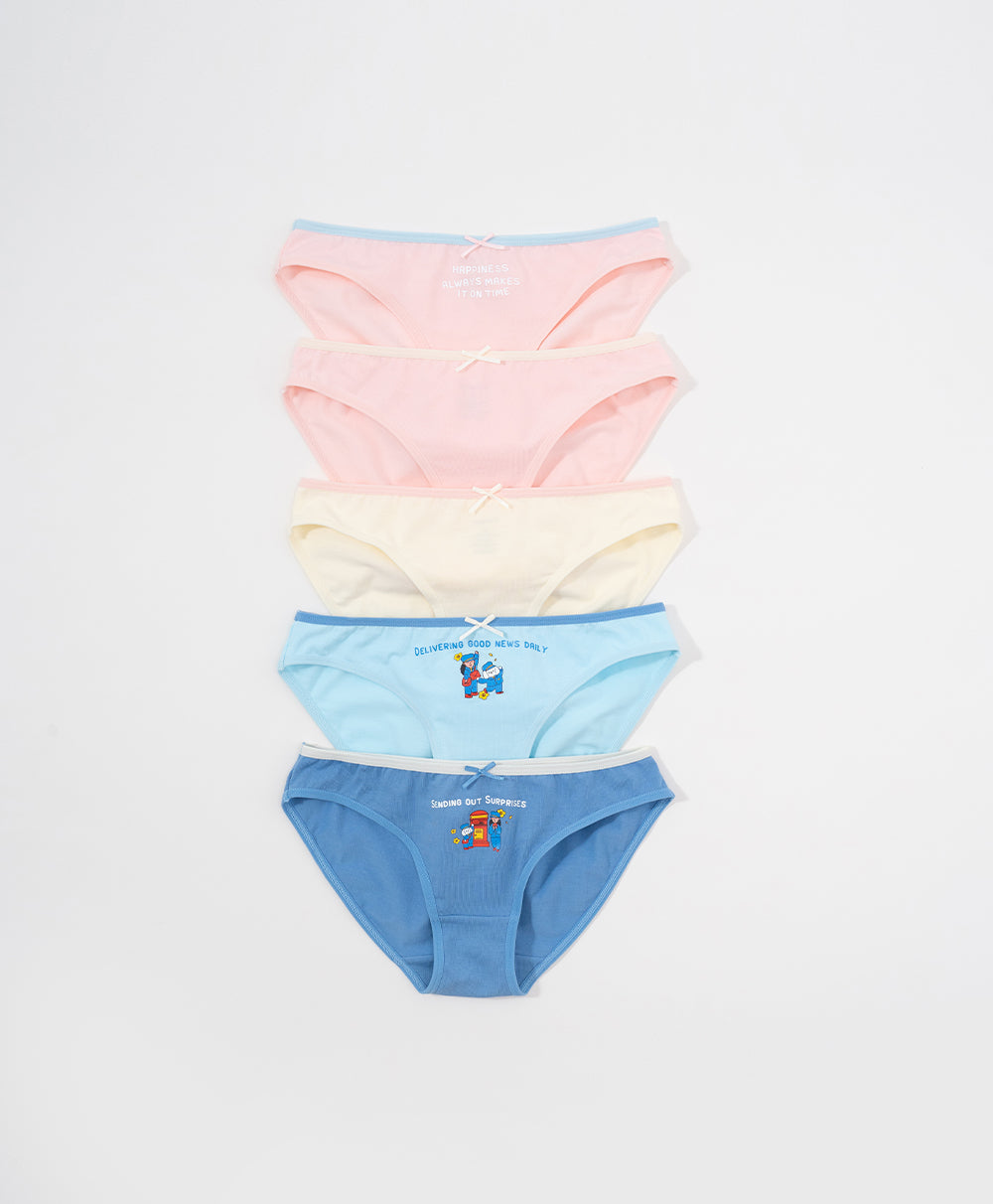 5-pack Low Waist Mini Graphic Panties