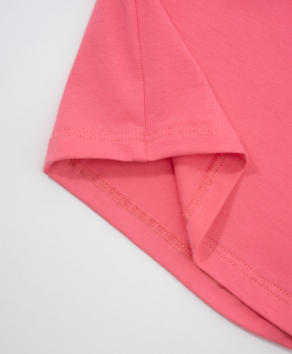 Girls' Pink Top and Shorts Pajama Set