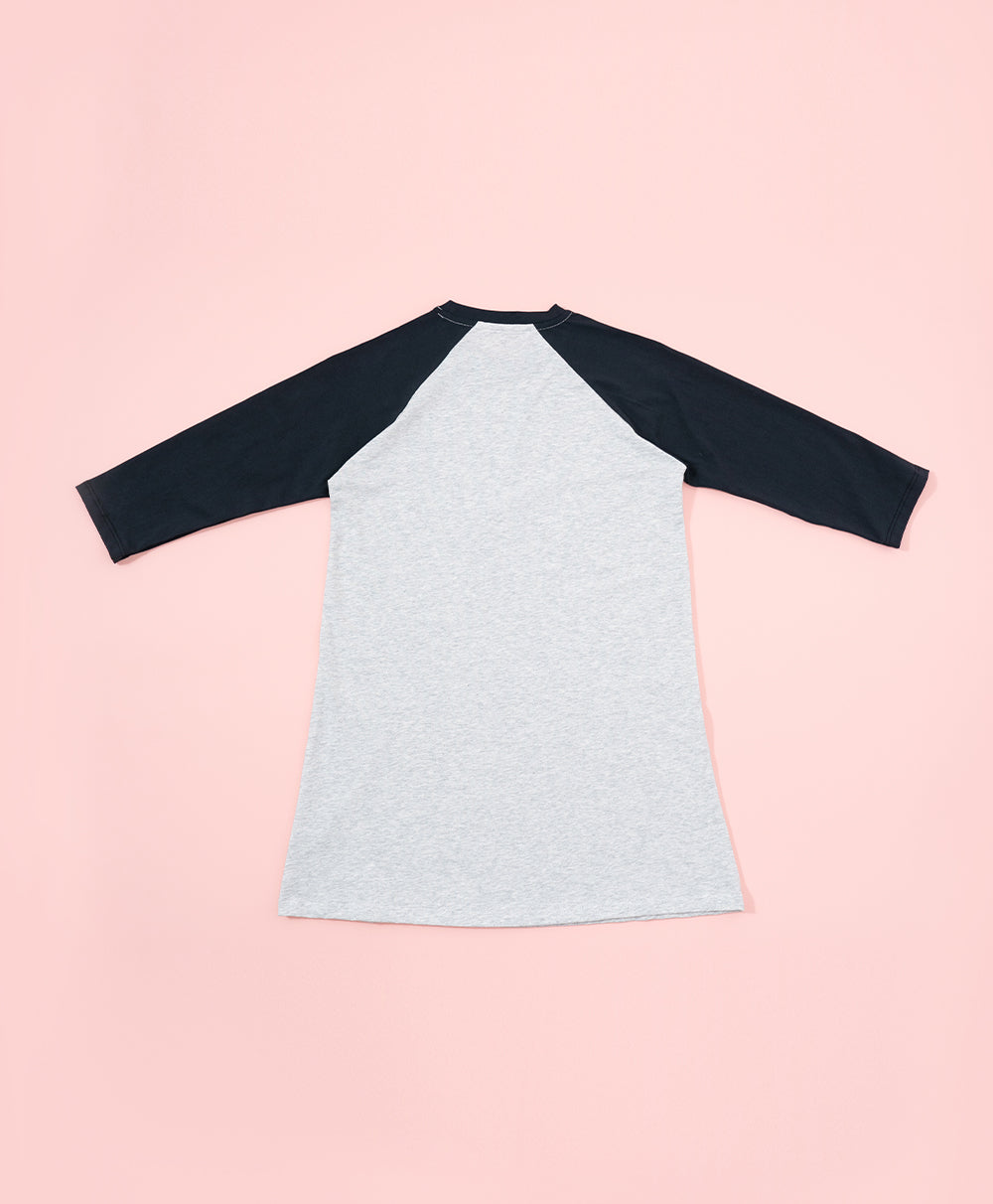 Long-sleeved bow nightdress