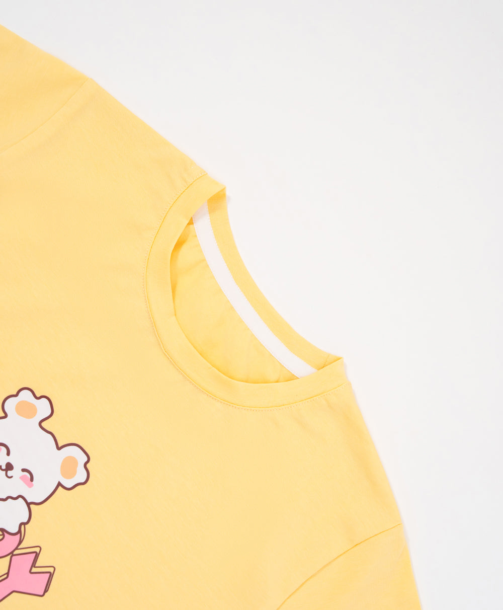 Children's bedtime bubble happy bear exclusive short-sleeved nightgown