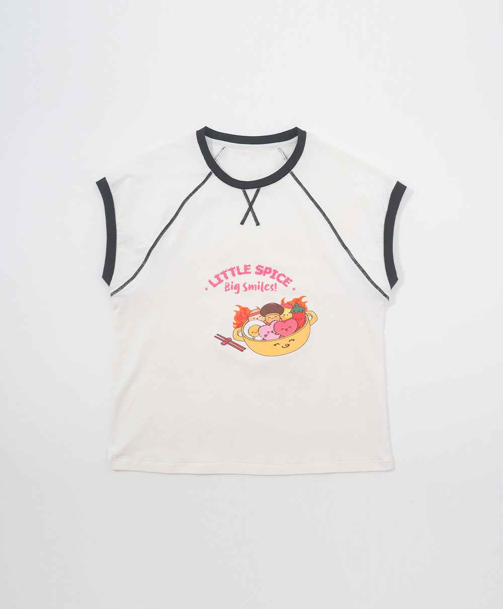 Girls' Pink Top and Shorts Pajama Set