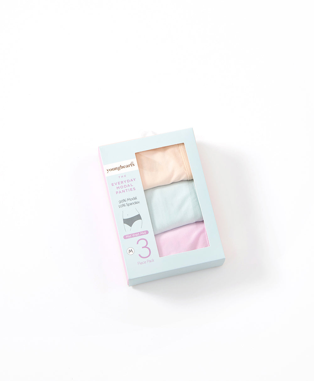 3pcs Modal Midi Pack Panties
