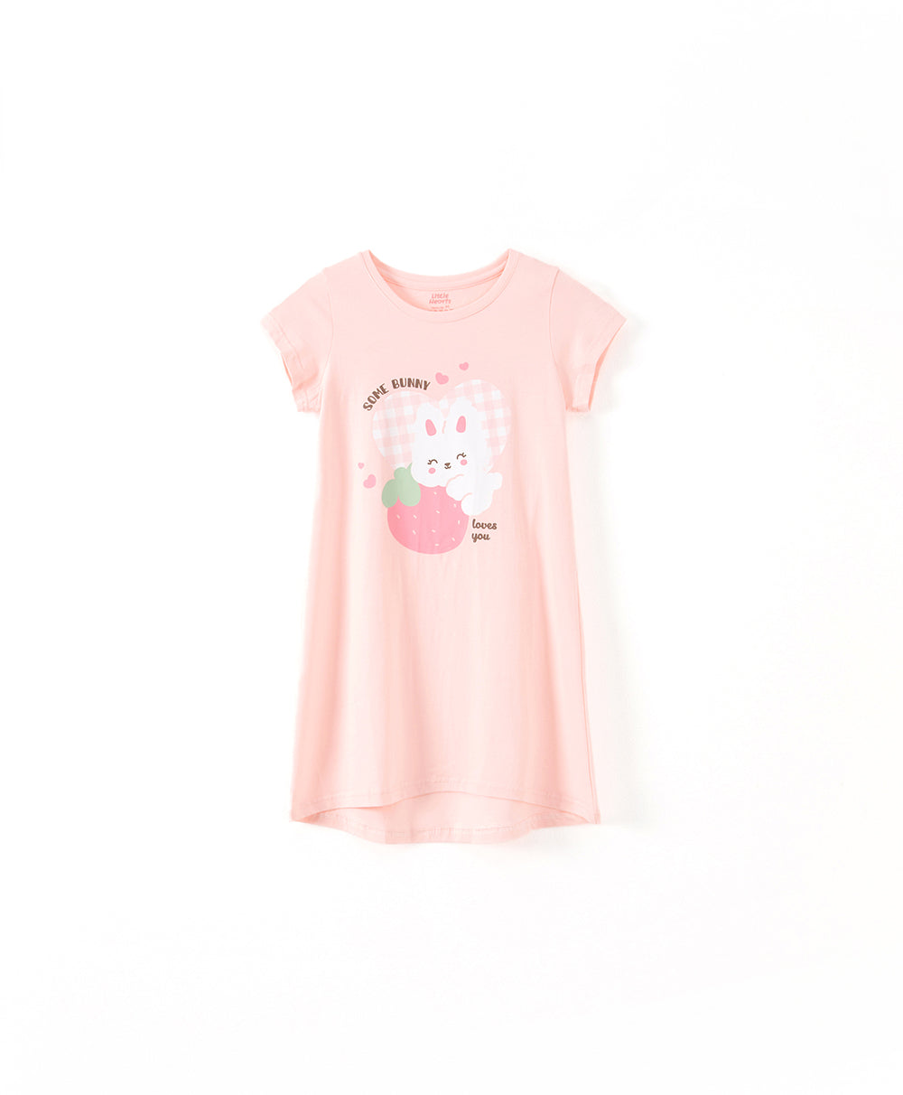 Teen Plaid Bunny Girls Nightdress