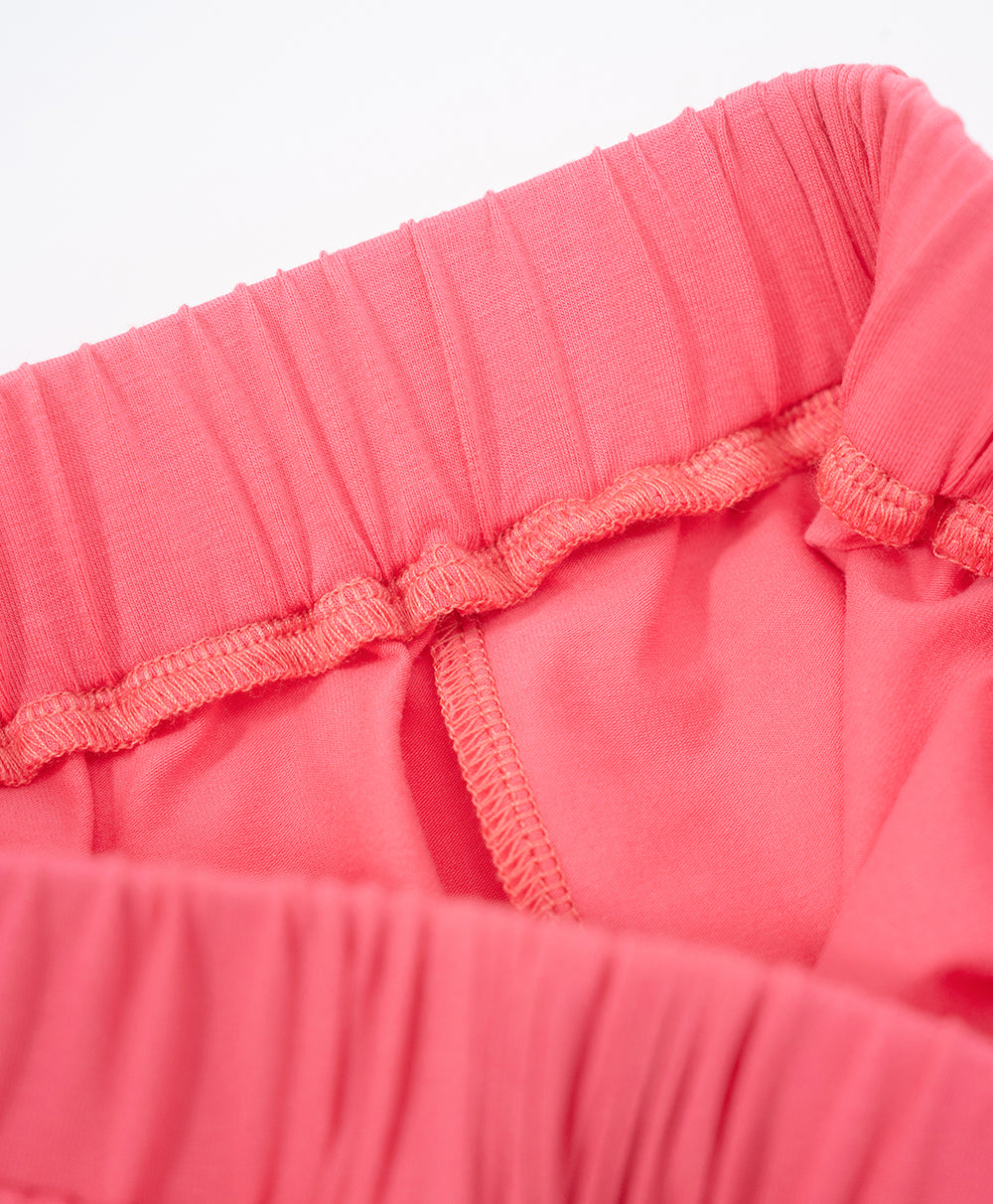 Girls' Pink Top and Shorts Pajama Set