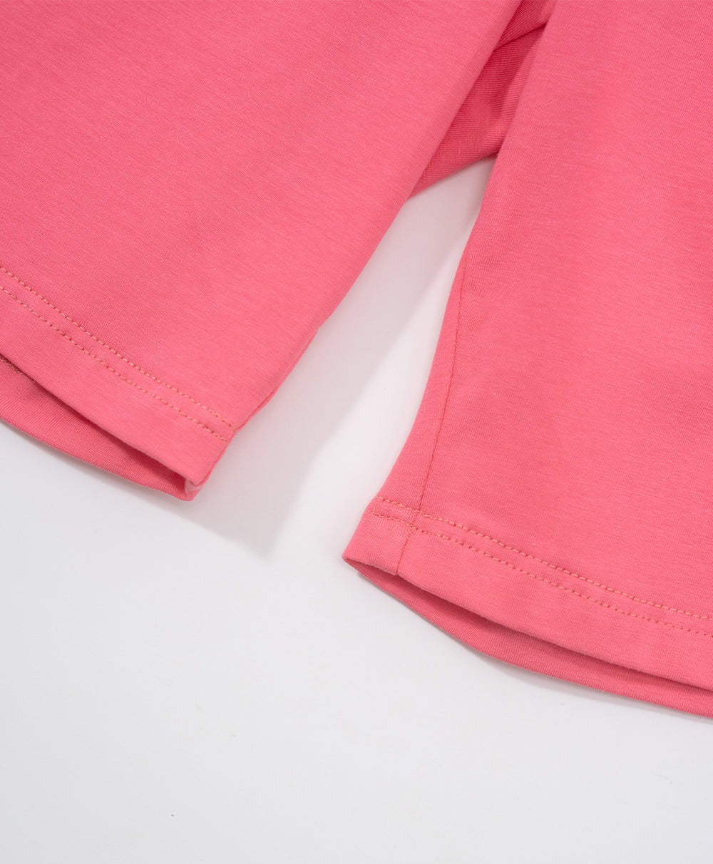 Girls' Pink Top and Shorts Pajama Set