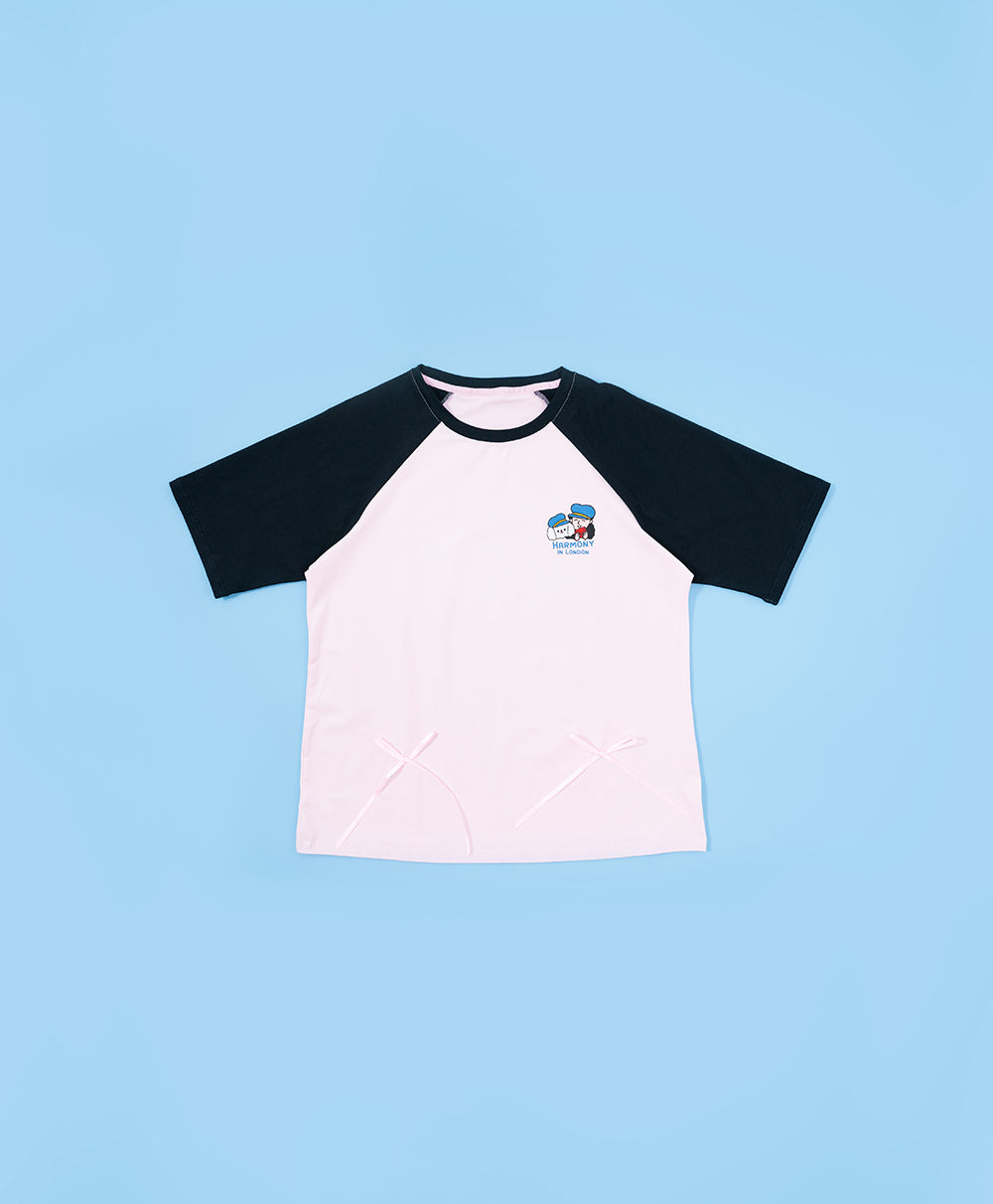 3/4 Sleeves Top with Ribbon and Shorts Sleep Set