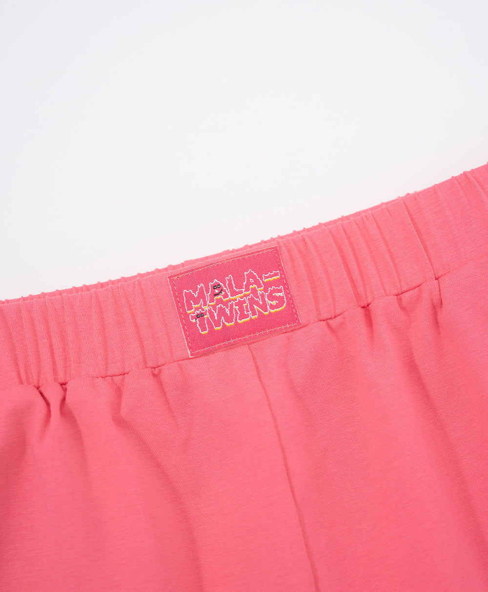 Girls' Pink Top and Shorts Pajama Set