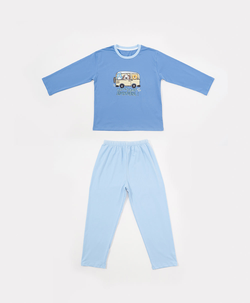 Children's Bedtime Bubble Bath  Long Sleeve T-shirt and Pants Sleep Set
