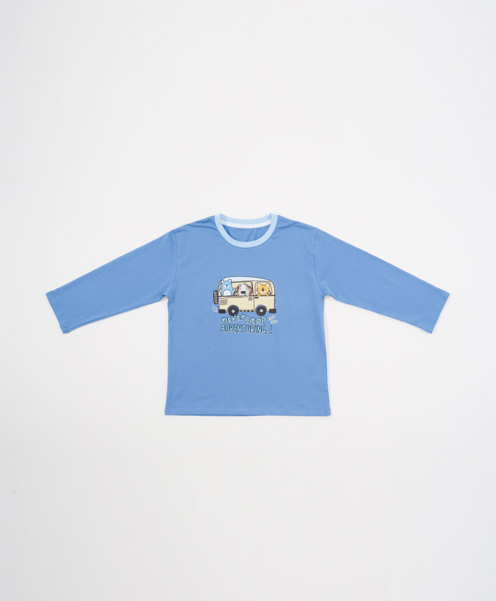 Children's Bedtime Bubble Bath  Long Sleeve T-shirt and Pants Sleep Set