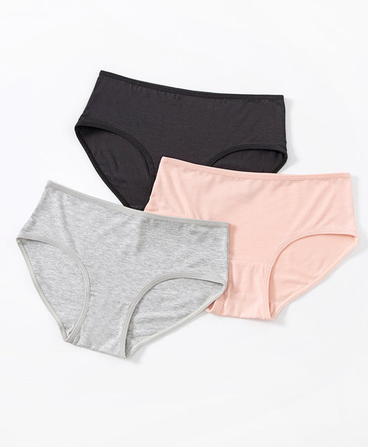 Simple basic modal three-pack low-rise briefs