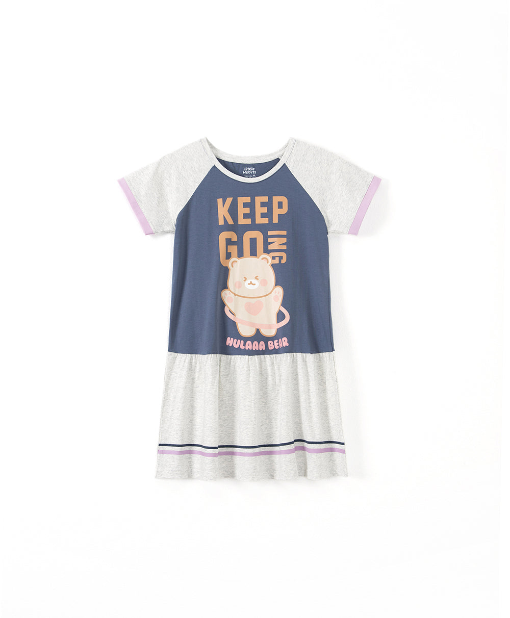 Girls' Bear Print Nightdress
