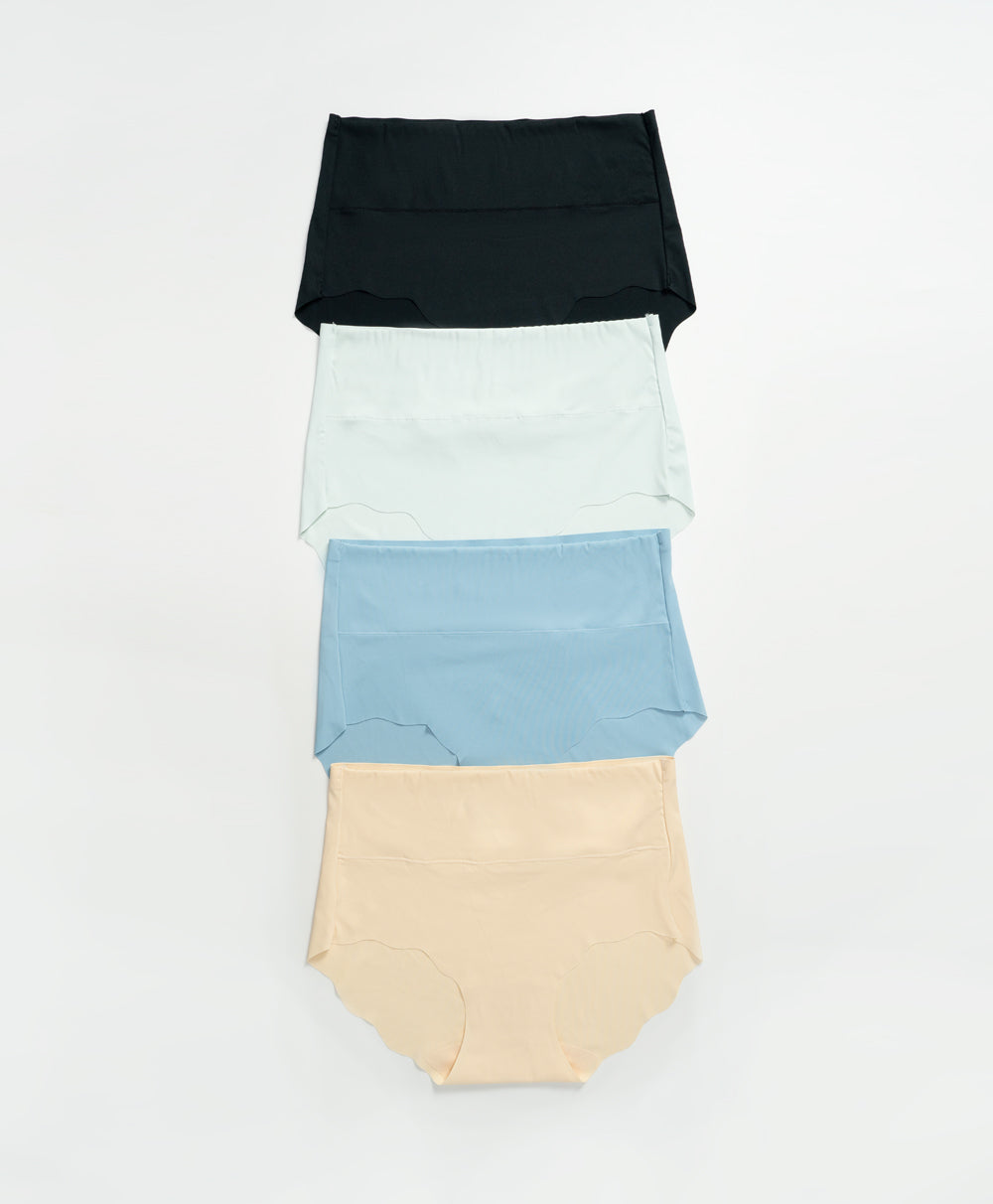 Seamless mid-length briefs