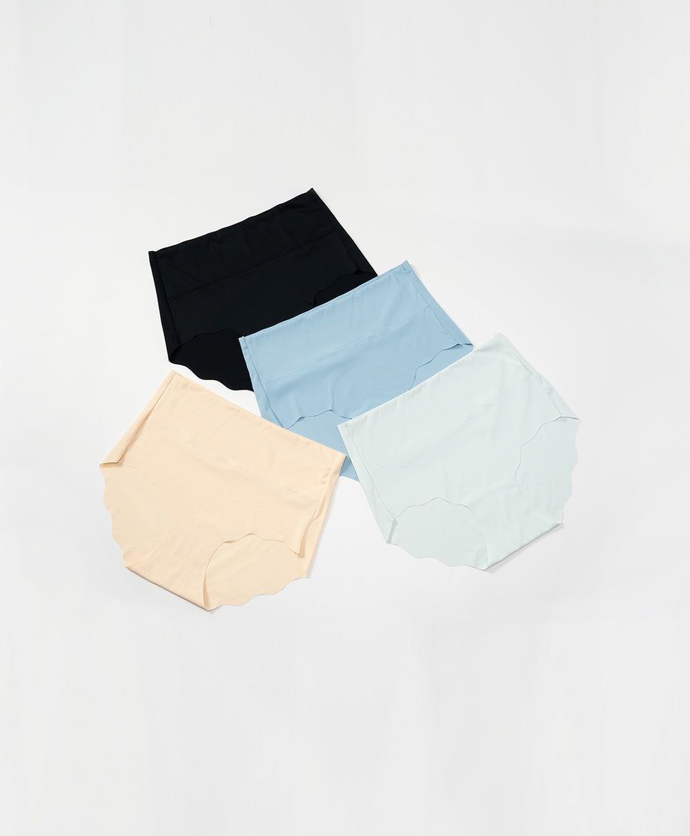 Seamless mid-length briefs